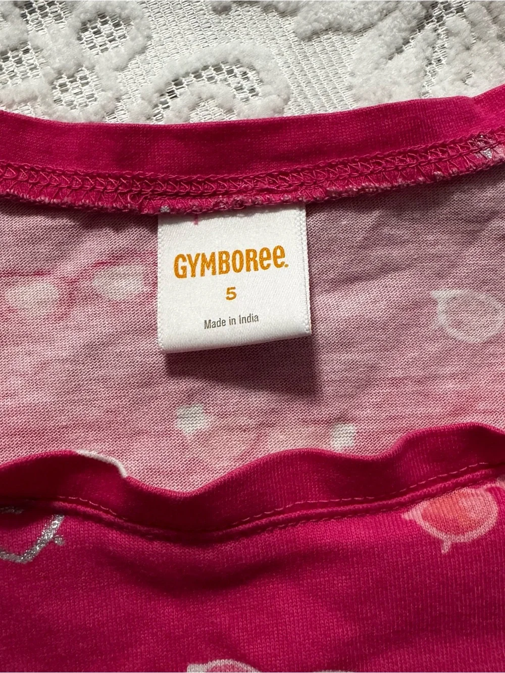 Gymboree Hot Pink Tank Top with Sunglasses Motif